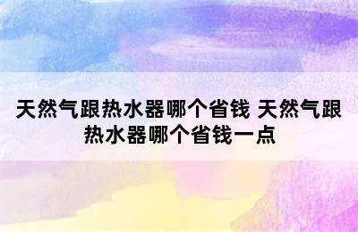 天然气跟热水器哪个省钱 天然气跟热水器哪个省钱一点